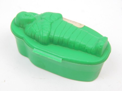 5K Topps Chewy Gum Candy Plastic Container Mummy Casket Sarcophagus 1970's - Picture 2 of 4