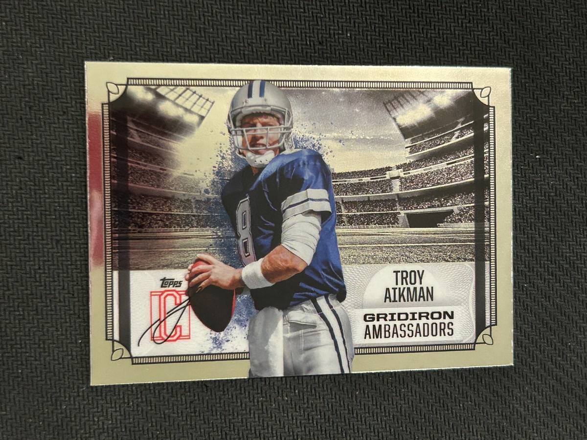 NFL Troy Aikman サインカード 2024 Panini Impeccable Troy Aikman Canvas Creations On-Card