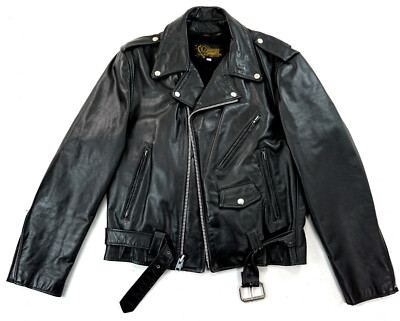 BRANDED GARMENTS Perfecto US Vintage Biker Motorrad Harley Lederjacke 52 L