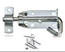 4" x 9mm Barrel PadBolt Slide Door Pad bolt Lock Single Eye Lockable Hol6223