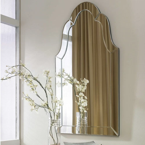 Hovan Arched Frameless Wall Mirror Beveled Edges Wall Decor ~ Uttermost 11912 - Picture 1 of 8