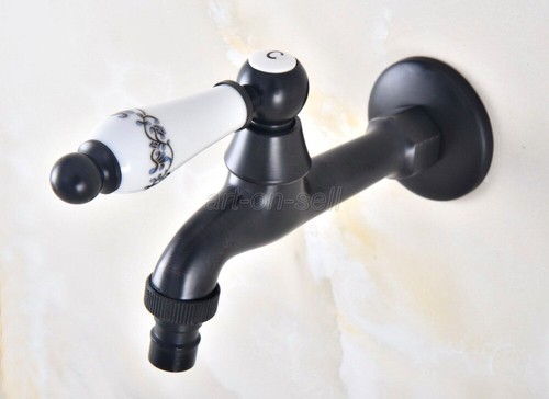 Grifo grifo de agua con mango de cerámica de bronce frotado para jardín lavadora de jardín aav335 - Imagen 2 de 7