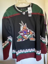 Jersey Hockey Adidas Arizona Coyotes NHL Men's Athletic Activewear Black Size 50