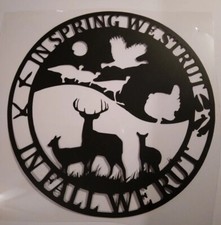 Deer And Turkey In Spring We Strut In Fall We Rut Decal