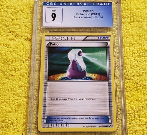 UNIVERSAL GRADE CGC 9 2011 LIMITED EDITION 100/114 POTION TRAINER POKÉMON CARD - Picture 3 of 12
