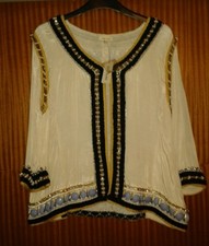 Cream River Island Baroque Jacket Size 16 Brand New With Tags