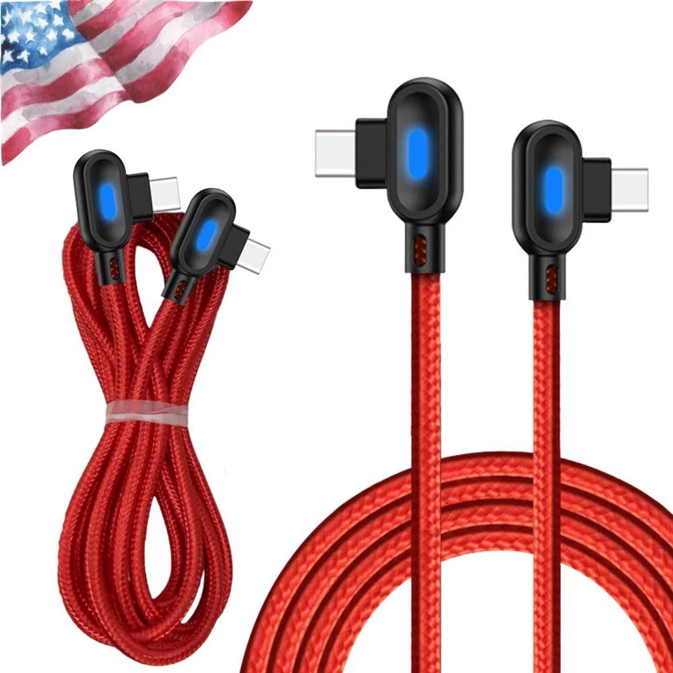 Cable Cargador Rápido 60W PD 90 Grados USB C a USB C para iPhone 16 15 Samsung Foto 2 de 4