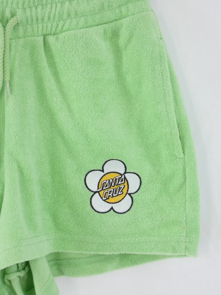 Santa Cruz Sudadera con Capucha Pantalones Cortos Toalla Terciopelo Conjunto de Salón Pijama Verde Talla S XS Foto 4 de 4