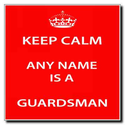 Guardsman personalisierte Keep Calm Untersetzer