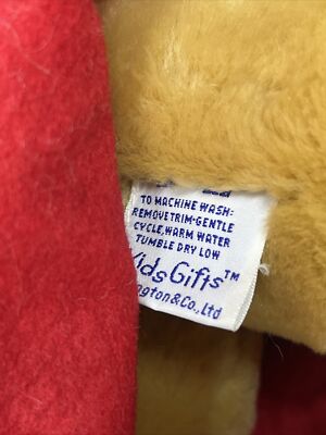 Vintage 14” SEARS Kids Gifts ~ PADDINGTON BEAR Red Jacket Blue Hat