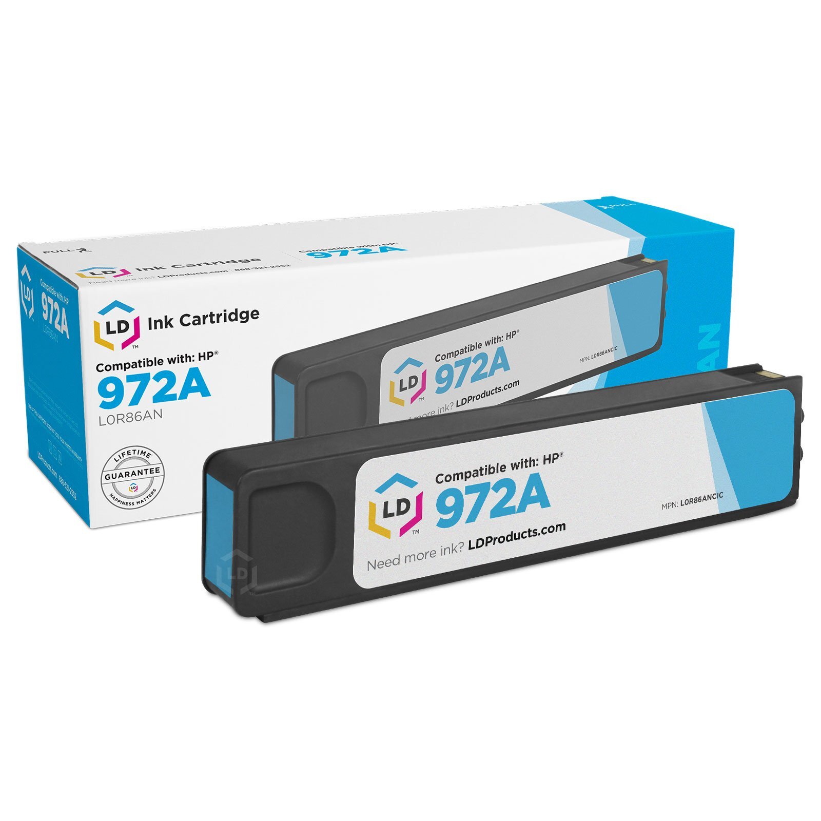 LD Compatible Replacement for HP 972A / L0R86AN Cyan Ink Cartridge