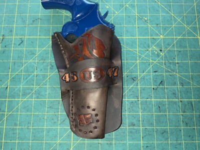 R/H Leather Ruger GP100 and S&W686 L Frame Angled Holster Trumster 45/47