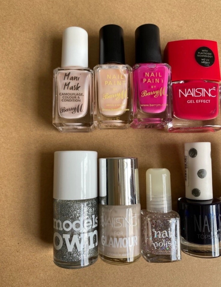 Nail Varnish Lot 9 Red, Neutral, Pink, Navy Nails Inc,