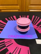 Tupperware Smidgets Mini Bowls Set of 2 Containers Black/PINK BPA Free Shipping