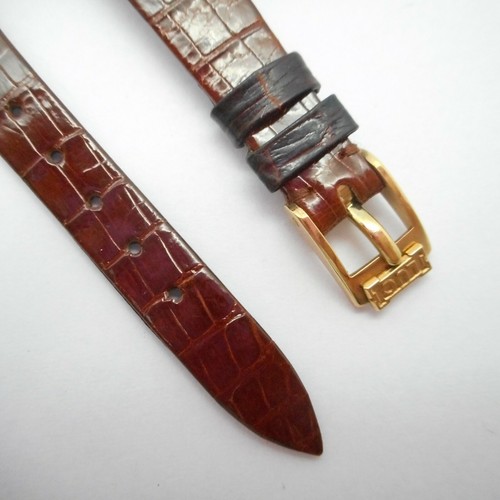 Chopard Brown Crocodile Leather Strap 12/8mm NEW GENUINE ORIGINAL - Picture 2 of 5
