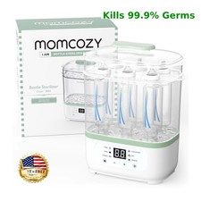 Momcozy Baby Bottle Sterilizer Dryer 8in1 Steam BPA Free Fast Clean 8 Bottles