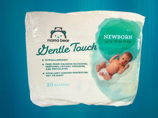 MAMA BEAR NEWBORN UP TO 10 LBS 4KG 30 DIAMPERS NEW WITH BAG SEALED