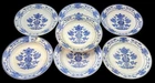 7 Antique Villeroy & Boch Dresden Saxony Luncheon Plate (s) Blue Poppy VIL1