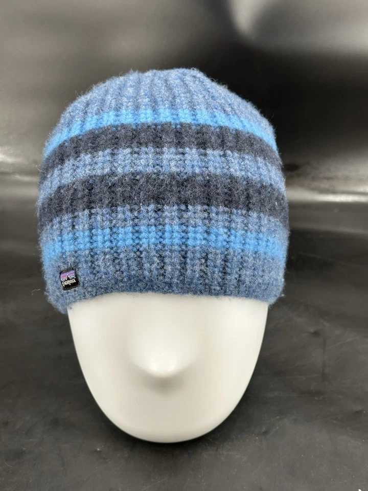 Lot of 2 Patagonia Adult Beanie One Size Winter Yellow/Blue - Image 2 of 4