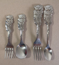 VTG Oneida Cubby Bears Stainless Baby Fork Sp...