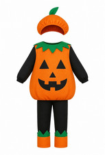 Spirit Lil' Pumpkin Infant Costume 0-12 Months One-Piece Orange/Black/Green