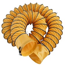 10 Inch PVC 25 FT Flexible Duct with Adjustable Rope and D-Shaped Rings,