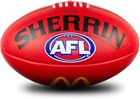 Official AFL Replica Training Football Leather Mcdonalds Red size 4