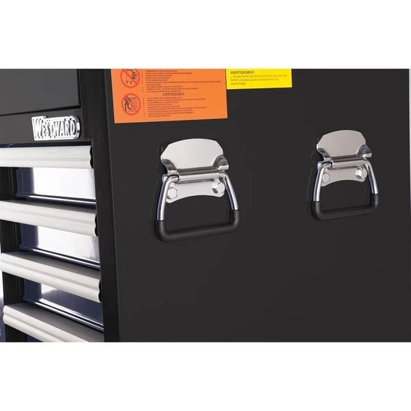 Cofre intermedio Westward 32H849 Westward, 3 cajones, negro, acero, 26-1/2 pulgadas Foto 3 de 4