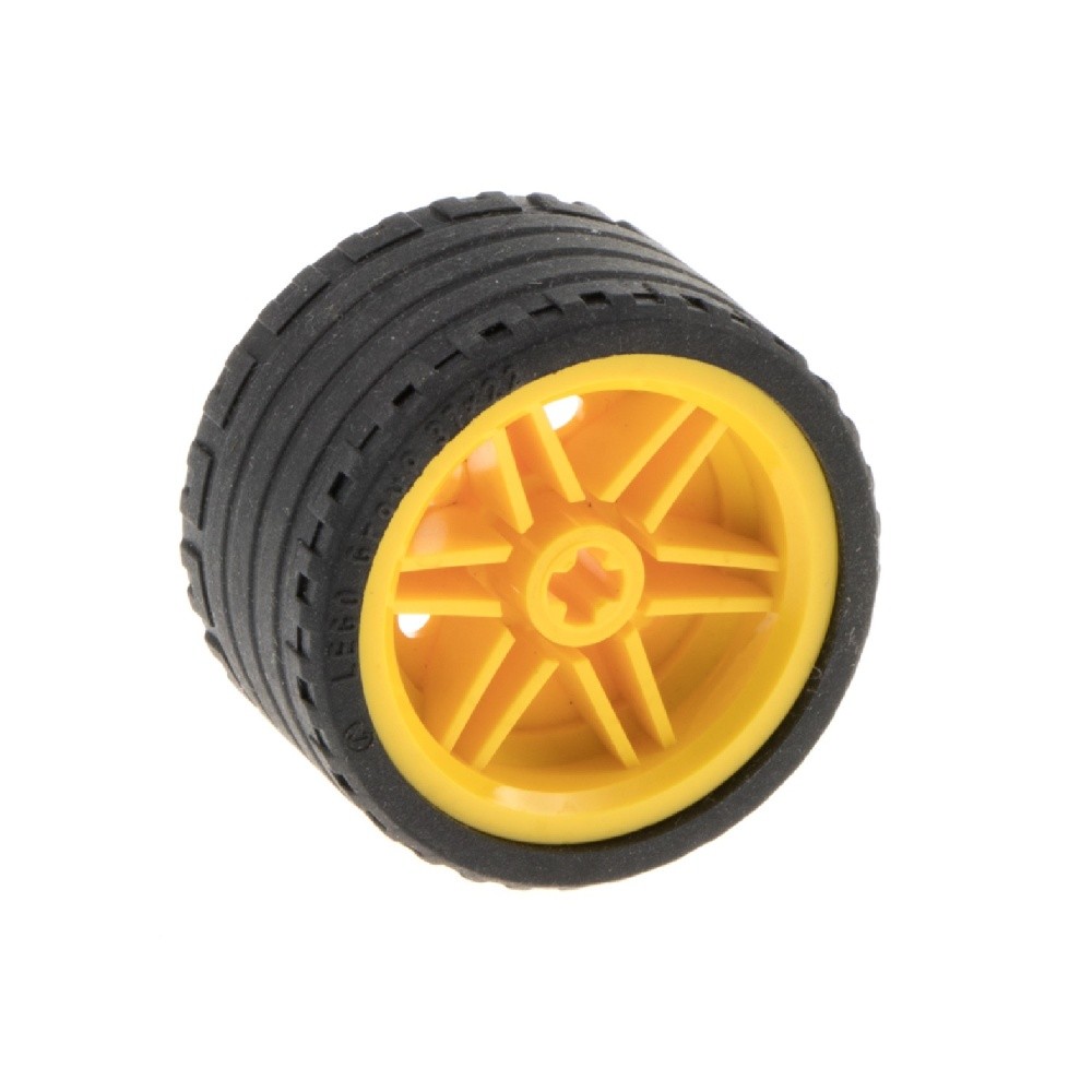 1x Lego Technic Wheel 37x22 ZR Black Rim 30.4x20 Yellow 55978 56145c03