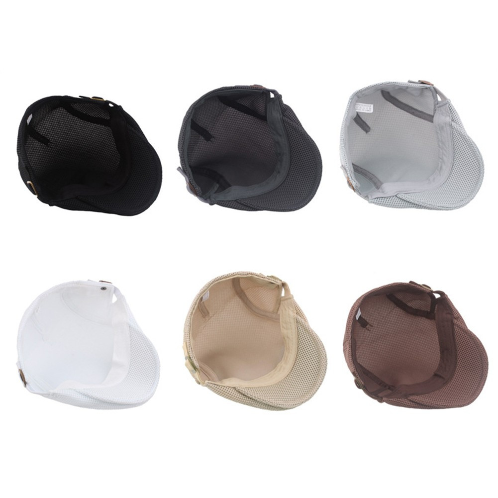 APL Cappello Uomo Tinta Unita Maglia Piatta Newsboy Protezione Solare Regolabile