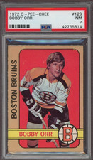 1972 O Pee Chee #129 Bobby Orr Boston Bruins PSA 7