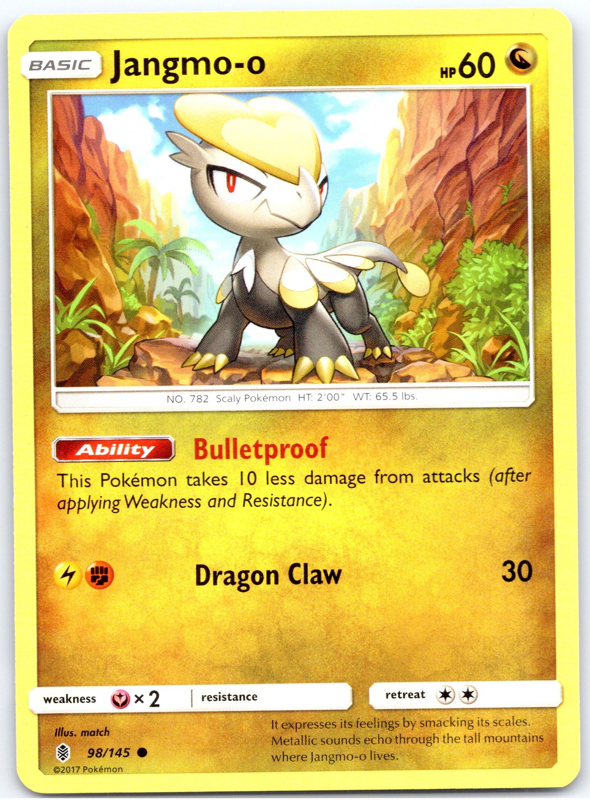2017 Pokémon Jangmo-o #98/145 Common A1 04 03