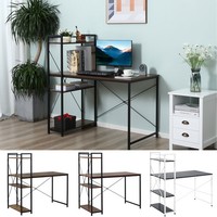 Computer Desk PC Workstation Laptop Table w/4-tier Open Bookshelf Home Office