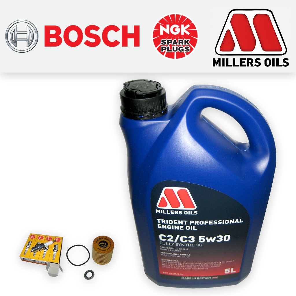 SERVICE KIT for CITROEN C2 1.1 8V PETROL OIL FILTER PLUGS +5W30 OIL (2004-2009)