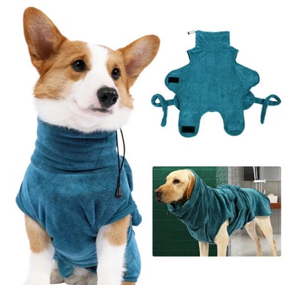 Dog Bathrobe Super Absorbent Dog Bathing Suit for Small Medium Large Dogs Quick-