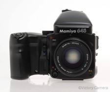 Mamiya 645 Pro Camera AE Metered Prism FE401 w/ 80mm N Lens Winder EXC
