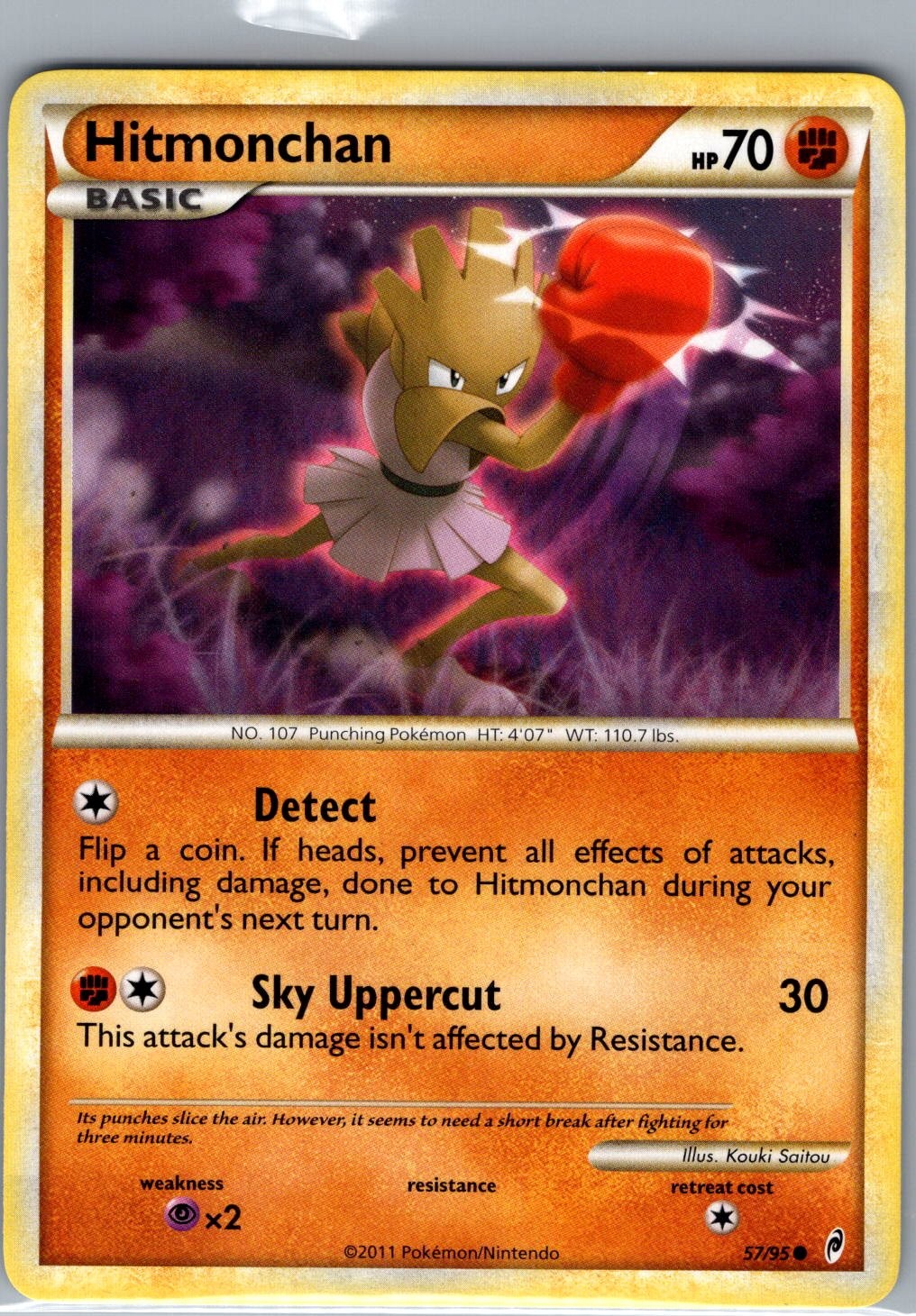 Hitmonchan 57/95 Non Holo Call of Legends - Pokemon Card - NM