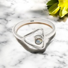 Labradorite Stone Solid Silver Handmade Cocktail Bezel Anniversary New Ring US 6