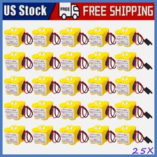   25X BR-2/3AGCT4A 6V PLC Battery For FANUC A98L-0031-0025 CNC Mahine with Plug