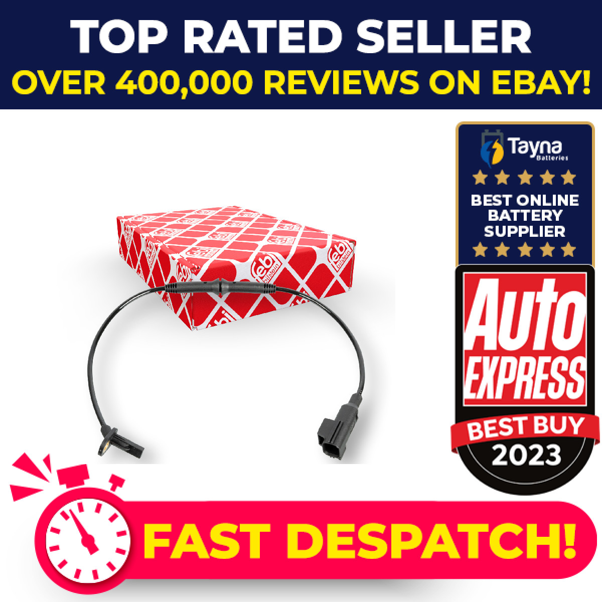 ABS Sensor Rear Left or Right 170702 Febi Wheel Speed C2Z2933 Quality Guaranteed