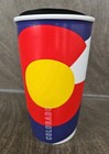Starbucks Colorado Ceramic Mug Coffee Cup & Lid Reusable Hot Drink 12 fl oz 2016