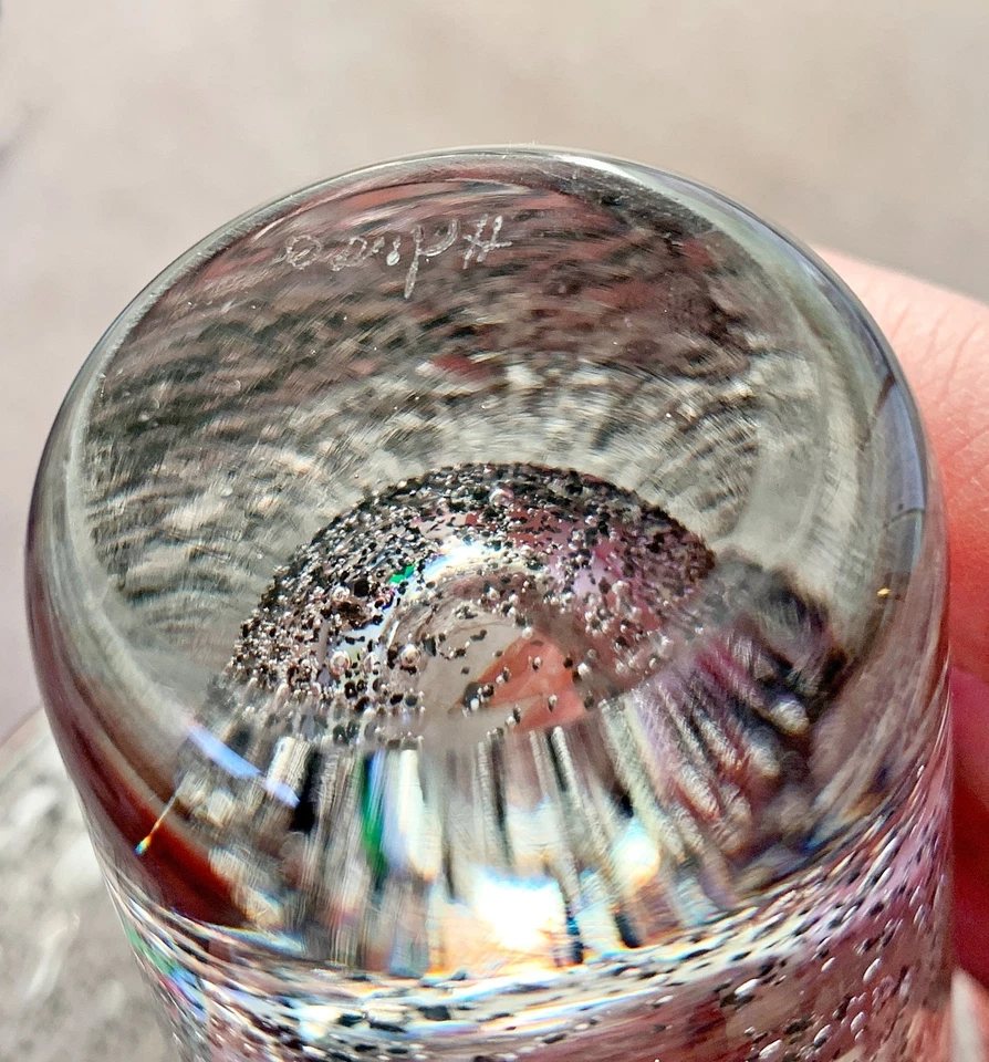 UNUSUAL Bengt Orup for Hyllinge Cinder / Stromboli vase c1964 - not Johansfors - Image 4 of 4