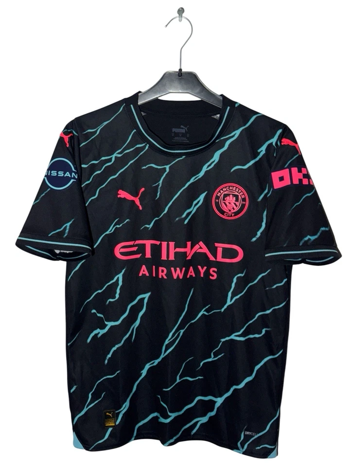 PLAYER ISSUE PUMA MANCHESTER CITY 2023-2024 DE BRUYNE 17 JAPAN PRE SEASON JERSEY - Photo 2/4