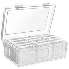  1 Set of Transparent Jewelry Divider Box Portable Jewelry Storage Container