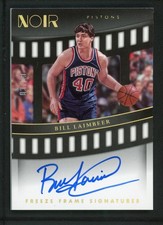 2022-23 BILL LAIMBEER 03/10 AUTO PANINI NOIR FREEZE FRAME SIGNATURES AUTOGRAPHS