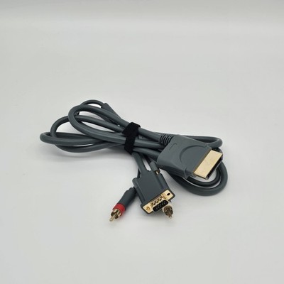 Xbox 360 VGA HD AV Kabel grau GUT   Audio Adapter TV Monitor