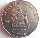 2001 Australia 50 Cents — photo from another recent sale