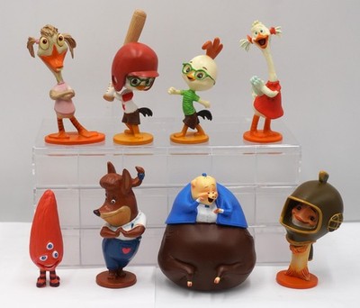 Disney Store-Chicken Little-2005-Figur ca. 7-9 cm h-8-er Satz-Himmel und Huhn