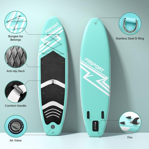 11 Premium Stand Up Paddle Board Yoga Board with SUP Accessories & Carry Bag - Picture 3 of 7