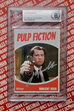 JOHN TRAVOLTA SIGNED PULP FICTION  CARD VINCENT VEGA BECKETT BAS